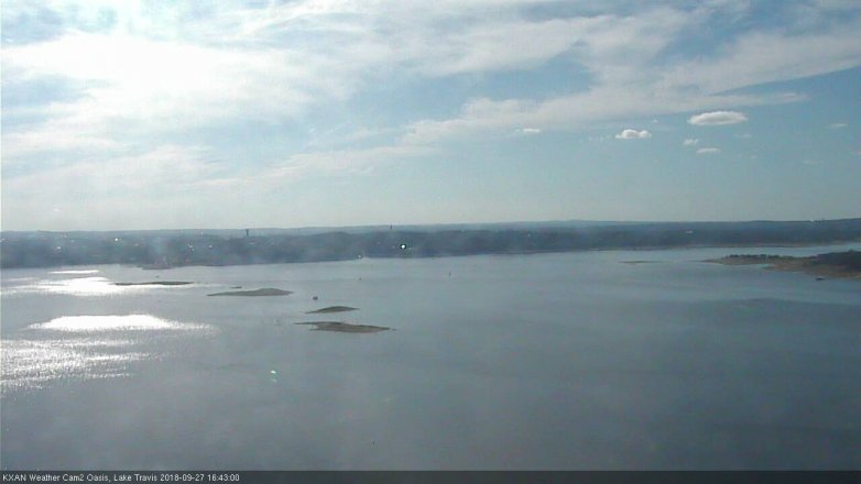 Lake Travis webcam, September 27, 2018 3:45 PM CT