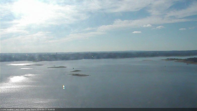 Lake Travis webcam, September 27, 2018 3:50 PM CT