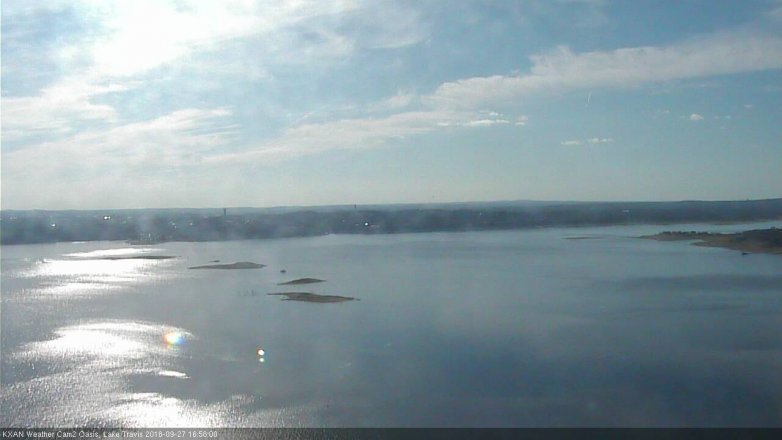 Lake Travis webcam, September 27, 2018 4:00 PM CT
