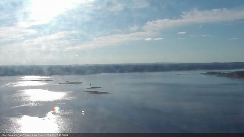 Lake Travis webcam, September 27, 2018 4:05 PM CT
