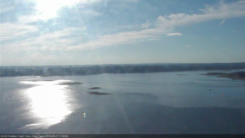 Lake Travis webcam, September 27, 2018 4:10 PM CT