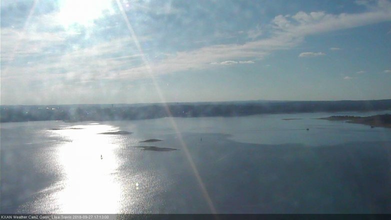 Lake Travis webcam, September 27, 2018 4:15 PM CT