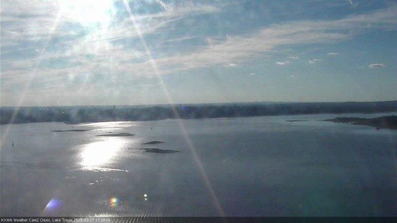 Lake Travis webcam, September 27, 2018 4:30 PM CT