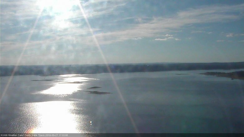 Lake Travis webcam, September 27, 2018 4:35 PM CT