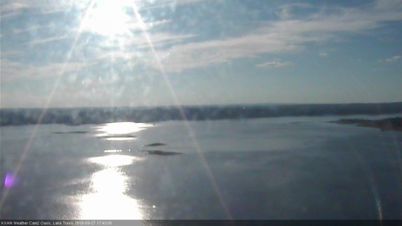 Lake Travis webcam, September 27, 2018 4:45 PM CT