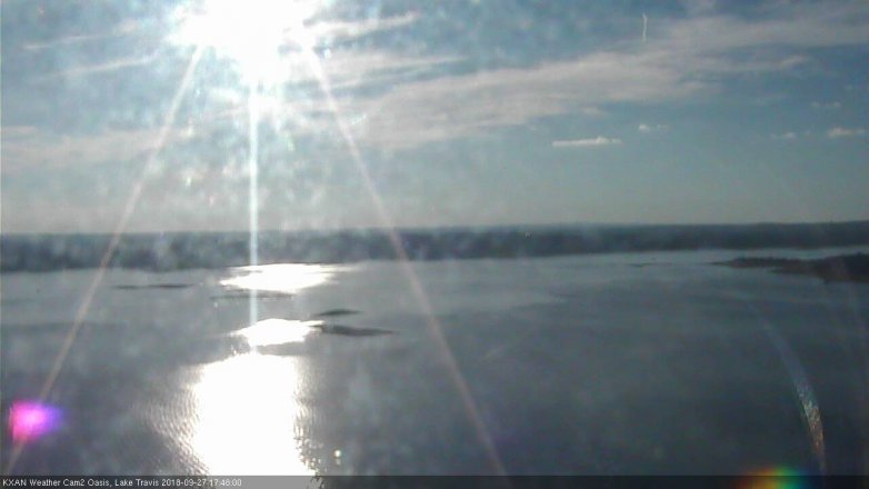 Lake Travis webcam, September 27, 2018 4:50 PM CT