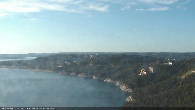 Lake Travis webcam, September 27, 2018 4:55 PM CT