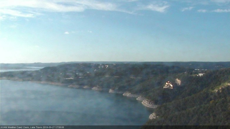 Lake Travis webcam, September 27, 2018 5:00 PM CT