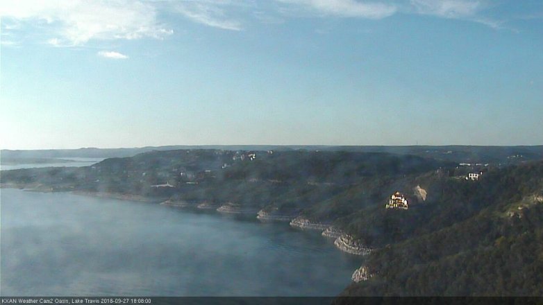 Lake Travis webcam, September 27, 2018 5:10 PM CT
