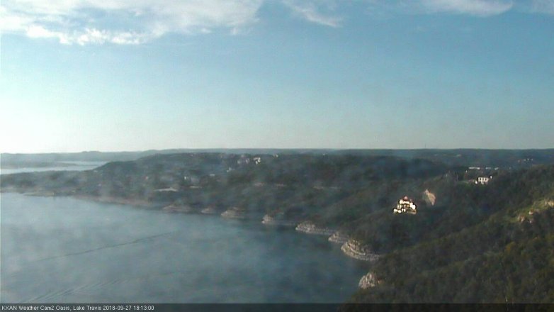 Lake Travis webcam, September 27, 2018 5:15 PM CT