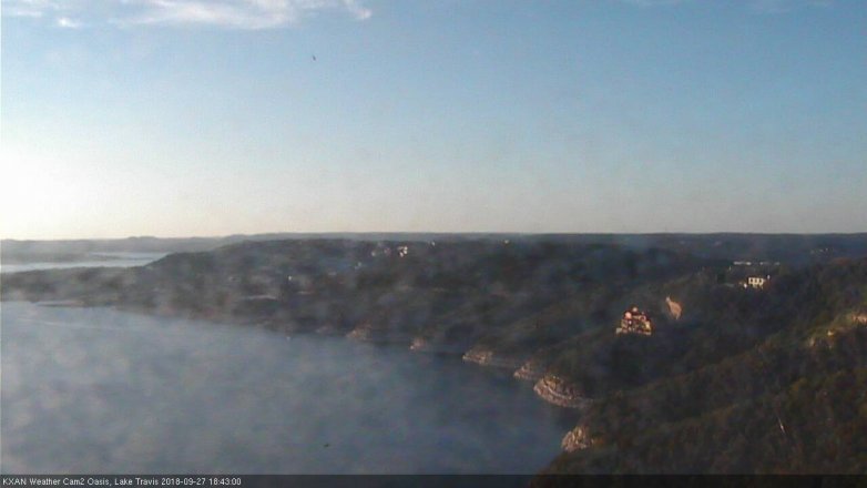 Lake Travis webcam, September 27, 2018 5:45 PM CT