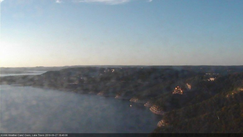 Lake Travis webcam, September 27, 2018 5:50 PM CT