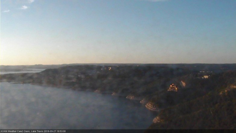Lake Travis webcam, September 27, 2018 5:55 PM CT