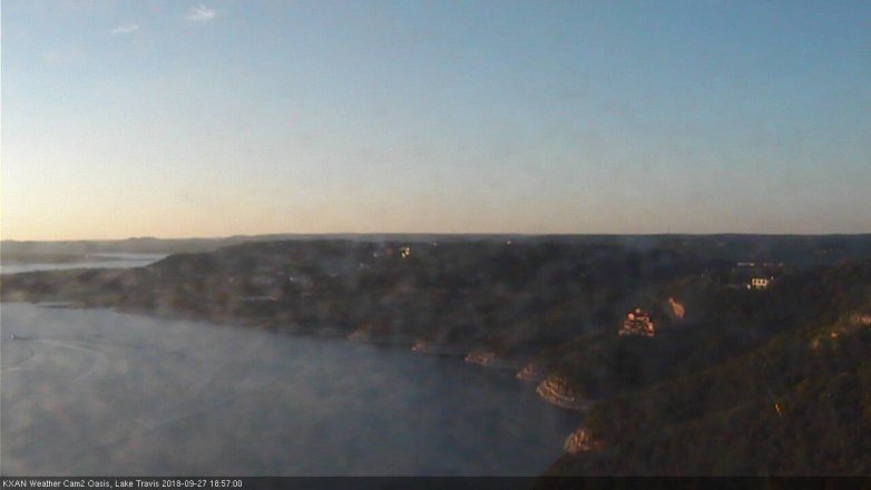 Lake Travis webcam, September 27, 2018 6:00 PM CT