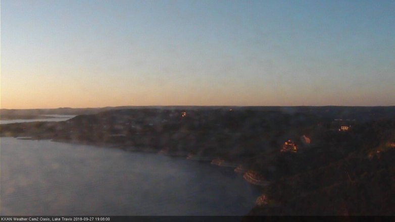Lake Travis webcam, September 27, 2018 6:10 PM CT