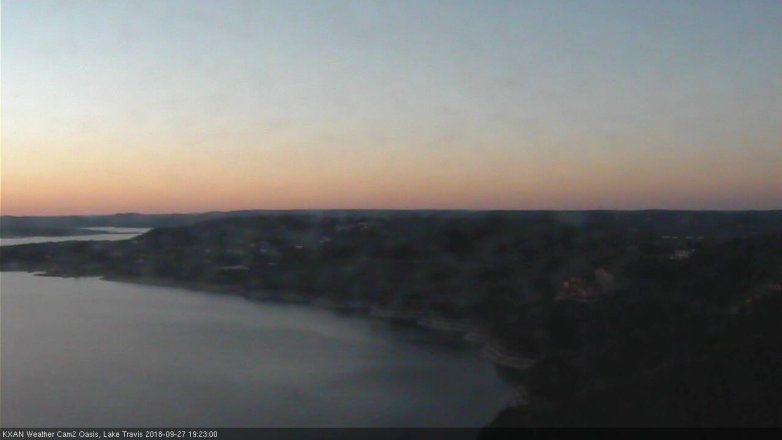 Lake Travis webcam, September 27, 2018 6:25 PM CT