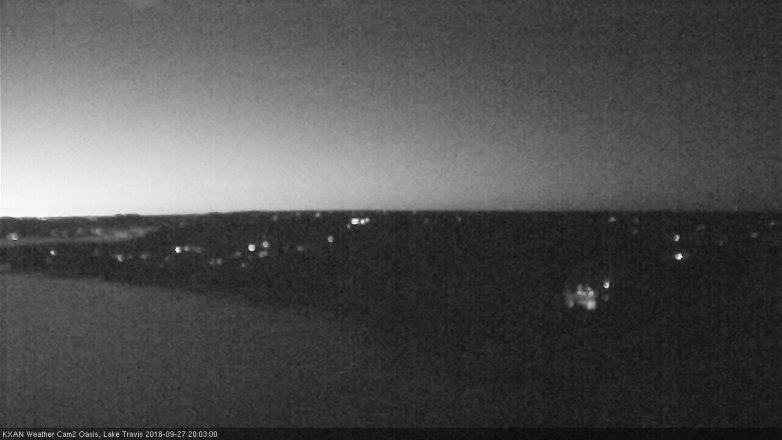 Lake Travis webcam, September 27, 2018 7:05 PM CT
