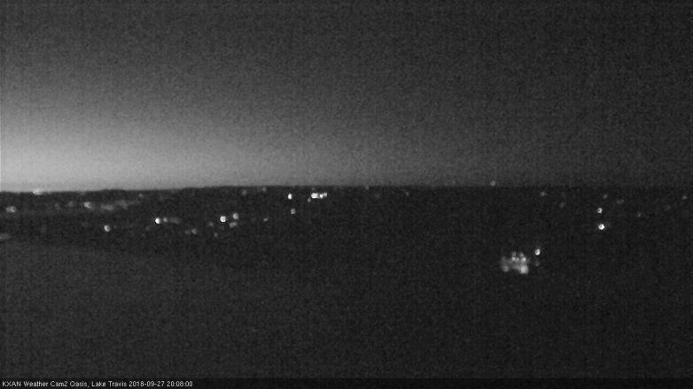 Lake Travis webcam, September 27, 2018 7:10 PM CT