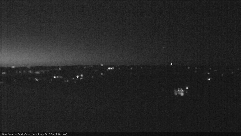 Lake Travis webcam, September 27, 2018 7:15 PM CT