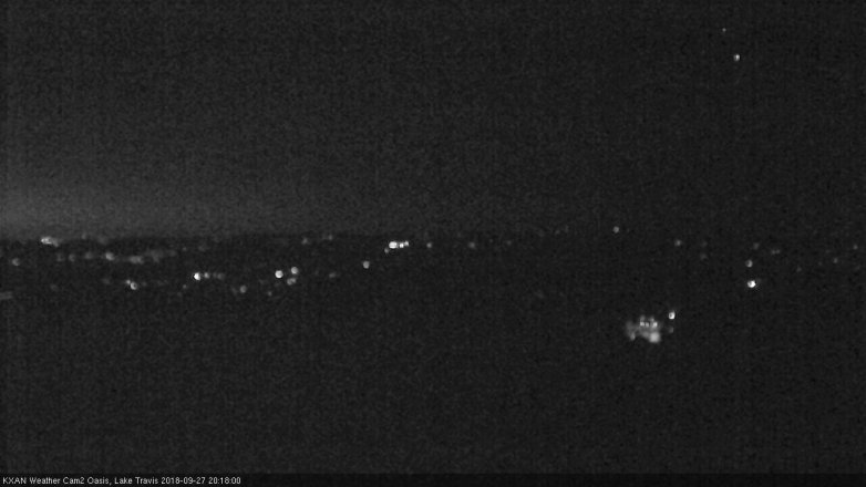 Lake Travis webcam, September 27, 2018 7:20 PM CT