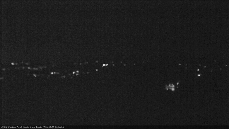 Lake Travis webcam, September 27, 2018 7:30 PM CT