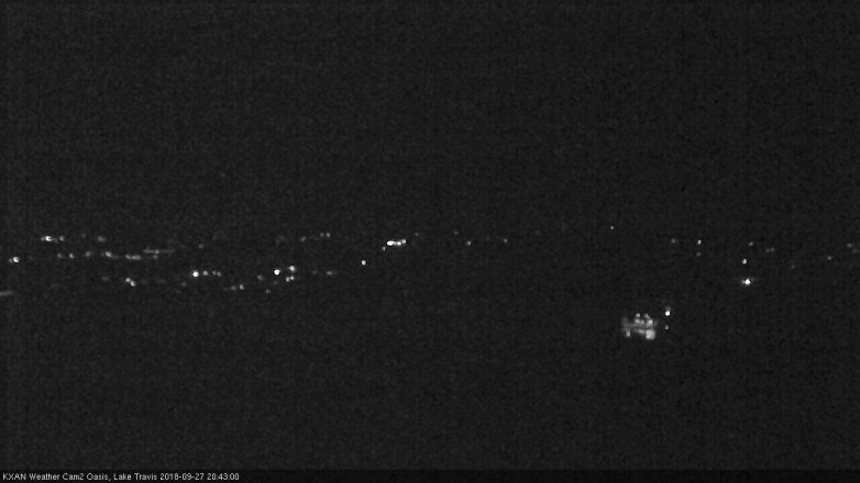 Lake Travis webcam, September 27, 2018 7:45 PM CT