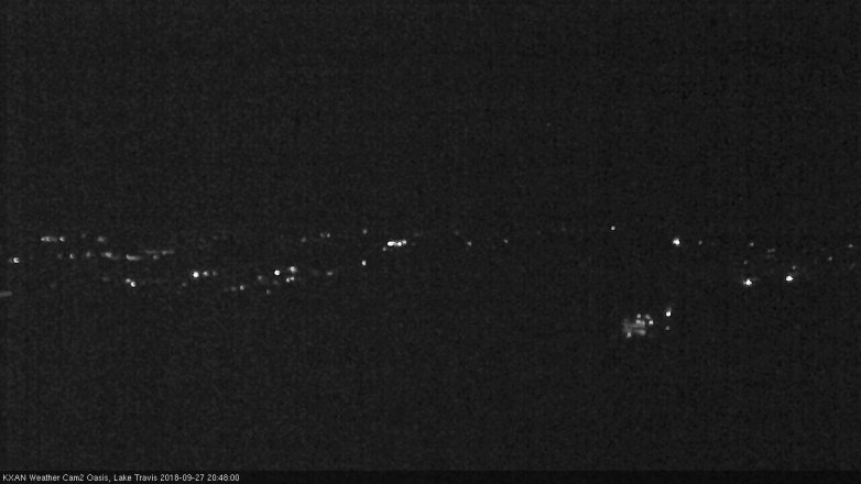 Lake Travis webcam, September 27, 2018 7:50 PM CT