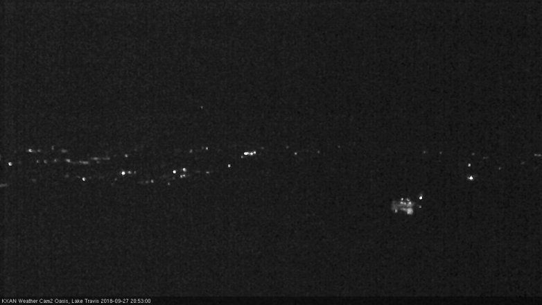 Lake Travis webcam, September 27, 2018 7:55 PM CT