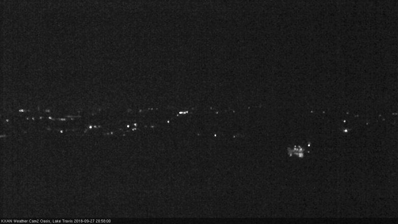 Lake Travis webcam, September 27, 2018 8:00 PM CT