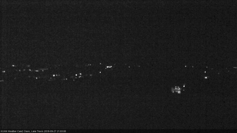 Lake Travis webcam, September 27, 2018 8:05 PM CT