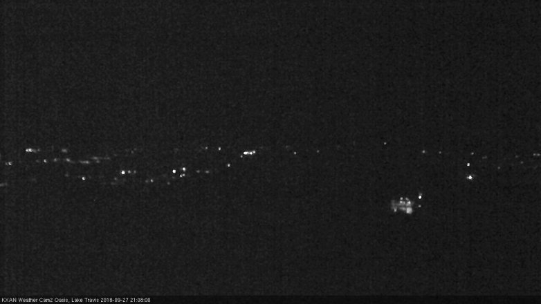 Lake Travis webcam, September 27, 2018 8:10 PM CT