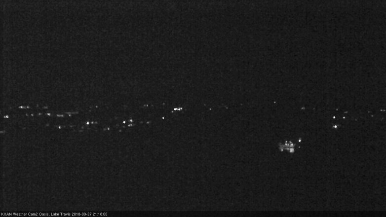 Lake Travis webcam, September 27, 2018 8:20 PM CT