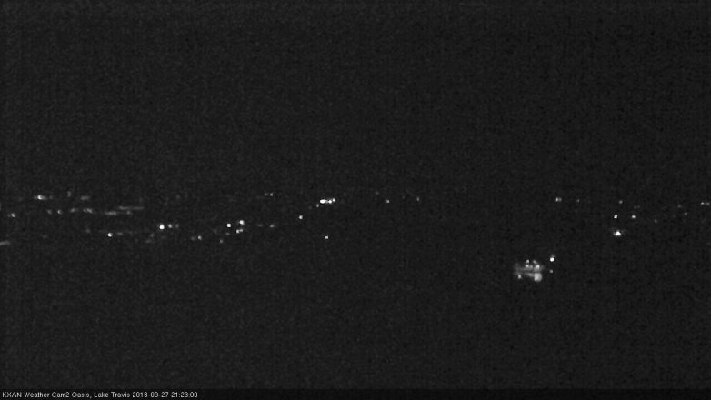 Lake Travis webcam, September 27, 2018 8:25 PM CT