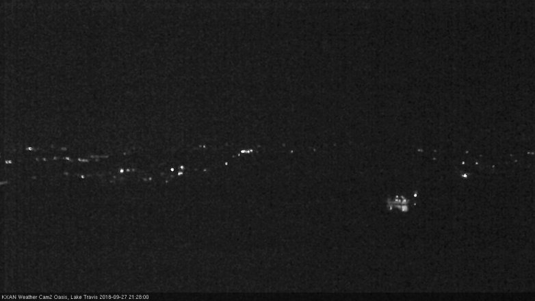 Lake Travis webcam, September 27, 2018 8:30 PM CT