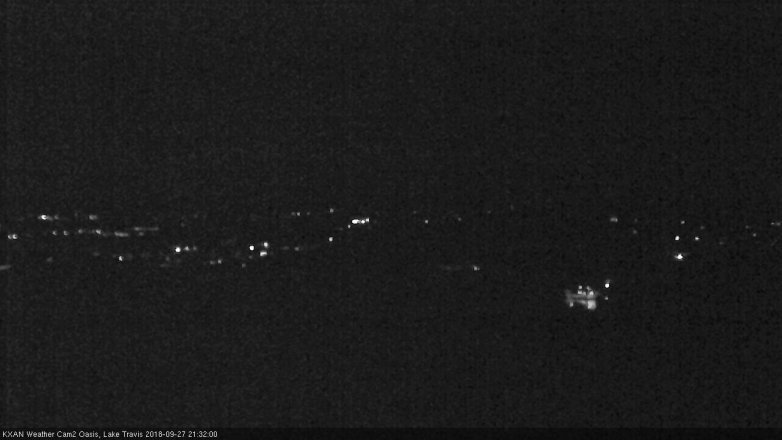 Lake Travis webcam, September 27, 2018 8:35 PM CT