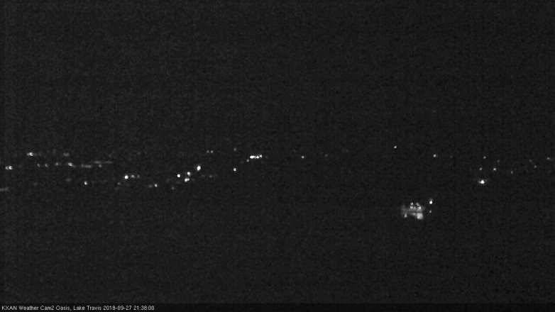 Lake Travis webcam, September 27, 2018 8:40 PM CT