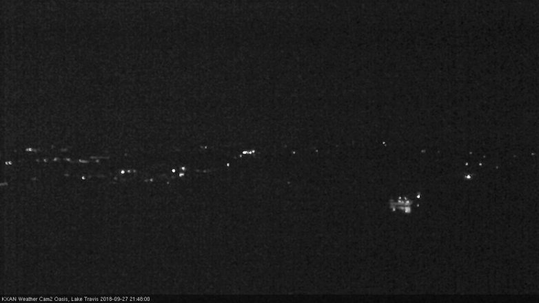 Lake Travis webcam, September 27, 2018 8:50 PM CT