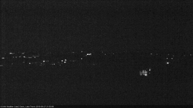 Lake Travis webcam, September 27, 2018 8:55 PM CT