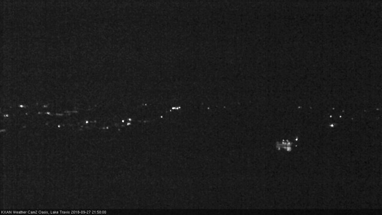 Lake Travis webcam, September 27, 2018 9:00 PM CT