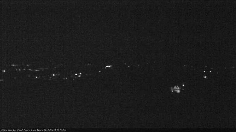 Lake Travis webcam, September 27, 2018 9:05 PM CT