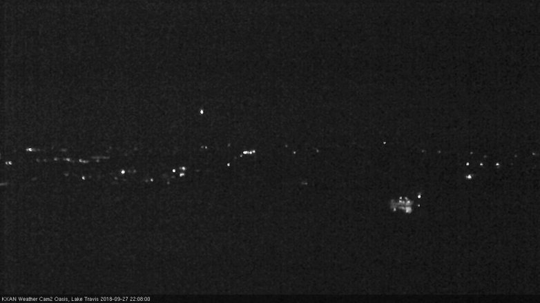 Lake Travis webcam, September 27, 2018 9:10 PM CT