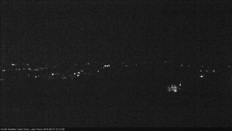 Lake Travis webcam, September 27, 2018 9:15 PM CT