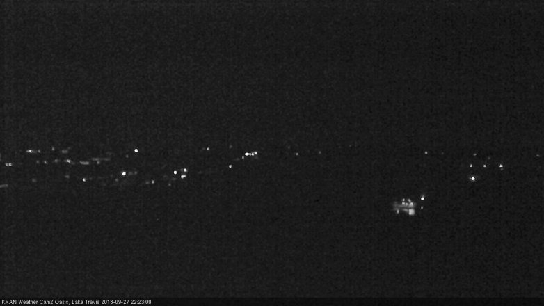 Lake Travis webcam, September 27, 2018 9:25 PM CT