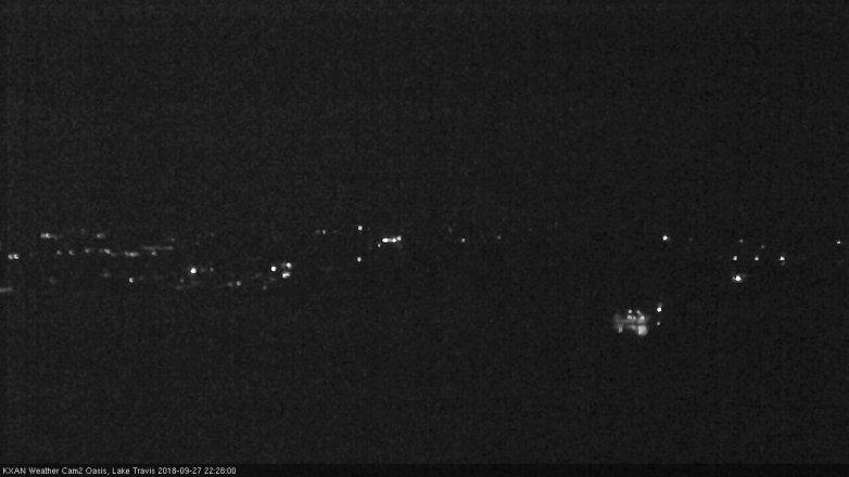 Lake Travis webcam, September 27, 2018 9:30 PM CT