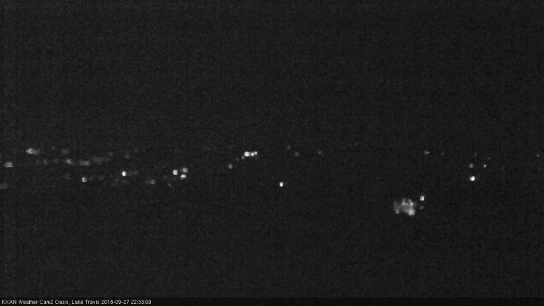 Lake Travis webcam, September 27, 2018 9:35 PM CT