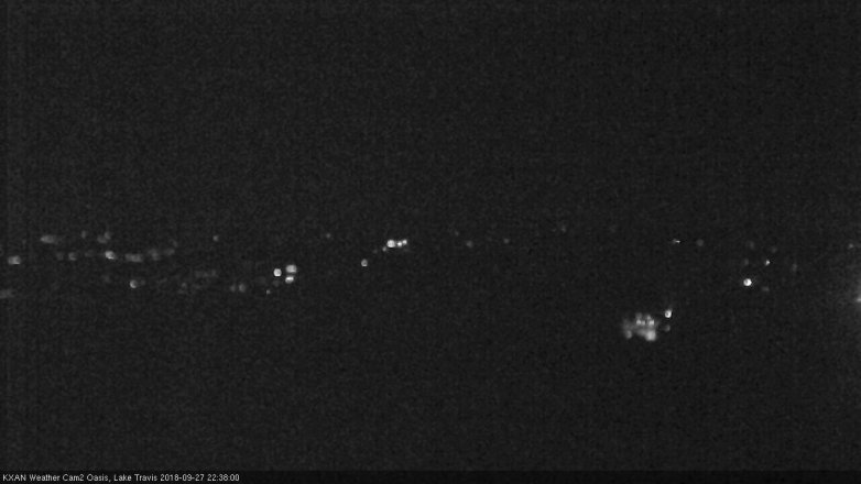 Lake Travis webcam, September 27, 2018 9:40 PM CT