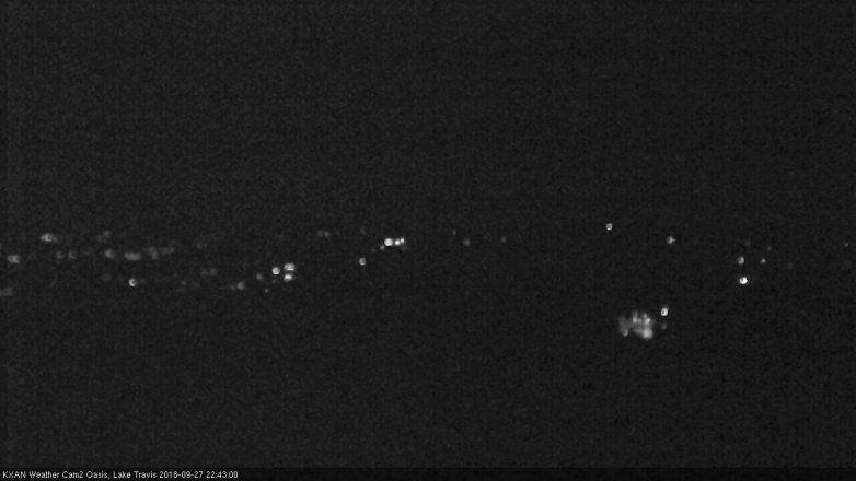 Lake Travis webcam, September 27, 2018 9:45 PM CT