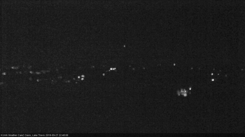 Lake Travis webcam, September 27, 2018 9:50 PM CT