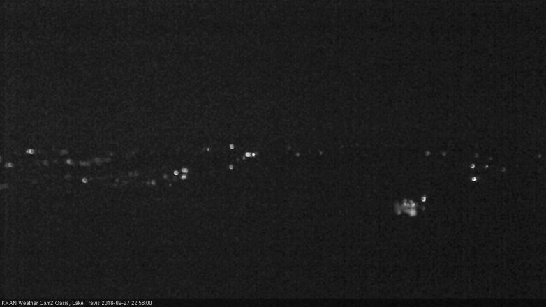 Lake Travis webcam, September 27, 2018 10:00 PM CT