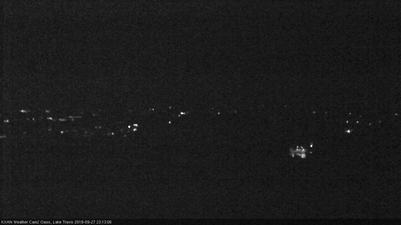 Lake Travis webcam, September 27, 2018 10:15 PM CT